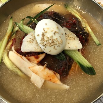 Cho Sun Ok - "Spicy" Mool Naengmyun - not spicy at all, maybe ask for more heat before you order this! - Korean Near Me - Thornhill, Ontario Cho Sun Ok - "Spicy" Mool Naengmyun - not spicy at all, maybe ask for more heat before you order this! - Korean Near Me - Thornhill, Ontario