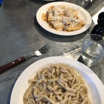 Padella - Chili pasta on top. Middle is a pasta with beef. Bottom is cacio e Pepe. - Italian Near Me - London, XGL