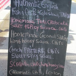 The London Fish & Chippy - Menu board-Jan. 2014