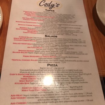 Cody's Cafe and Bar - Menu - Italian Near Me - Denver, Colorado Cody's Cafe and Bar - Menu - Italian Near Me - Denver, Colorado