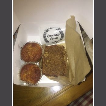 Community Loaves - I took home one banana bread slice($3.50),three apple muffins and a sticker(50 cents). - Bakeries Near Me - Jacksonville, Florida