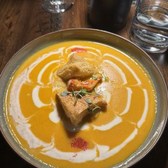 AltaToro - The lobster bisque for the 2nd course. It was so good! - Latin American Near Me - Atlanta, Georgia AltaToro - The lobster bisque for the 2nd course. It was so good! - Latin American Near Me - Atlanta, Georgia