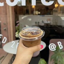 blueberry Okinawa oat latte