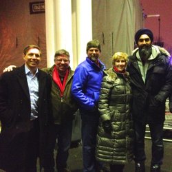 Ken Whillans Square - With (some of) Council at the 2018 tree lighting ceremony. Not pictured - Martin Medeiros shooting daggers outside the frame at Brown.