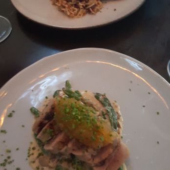 Restaurant Progress - Bottom: pork tenderloin entree. Top: chicken fried trout. That pork was so tender, the apples on top just the perfect touch of sweetness. - Bars Near Me - Phoenix, Arizona