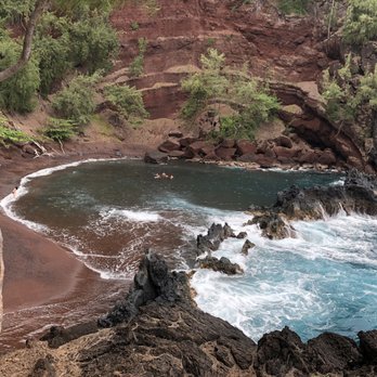 Kaihalulu Red Sand Beach - Beaches Near Me - Hana, Hawaii Kaihalulu Red Sand Beach - Beaches Near Me - Hana, Hawaii