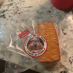 Steve's "Hot" Smoked Cheese & Salmon - Steve's hot smoked cheese with jalapeños. Makes the best grilled cheeses!