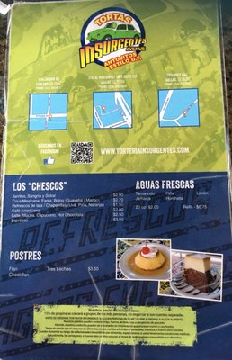 Menu photo 3 Tortas Insurgentes Dallas, TX