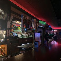 Mac's Tavern - Inteior bar @ night looking in