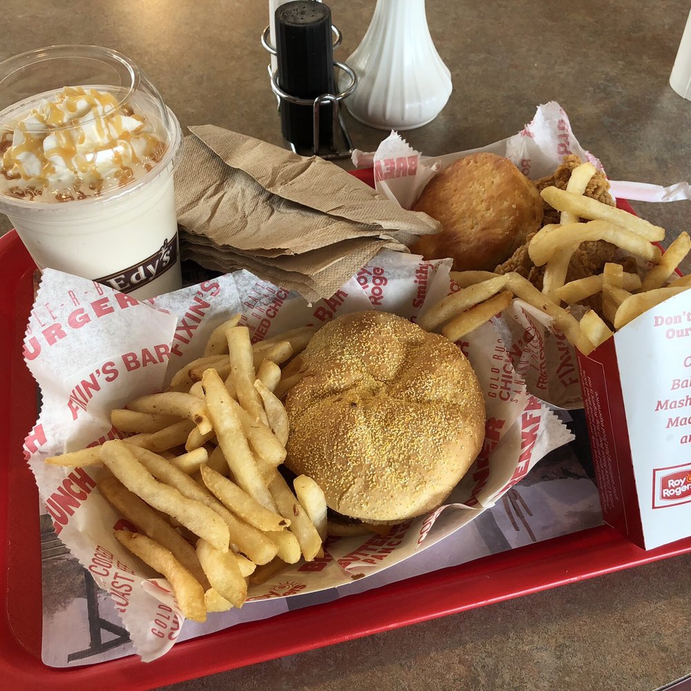 Roy Rogers - Our food! Cheeseburger and fried chicken meals plus my Pumpkin Pie milkshake! - Burgers Near Me - Leesburg, Virginia Roy Rogers - Our food! Cheeseburger and fried chicken meals plus my Pumpkin Pie milkshake! - Burgers Near Me - Leesburg, Virginia