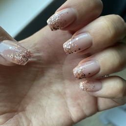 Ombré coffin acrylic nails Ombré coffin acrylic nails