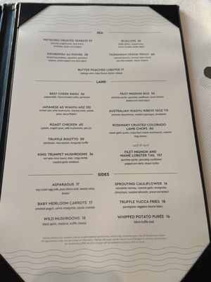 Menu photo 3 The Marine Room La Jolla, CA Menu photo 3 The Marine Room La Jolla, CA