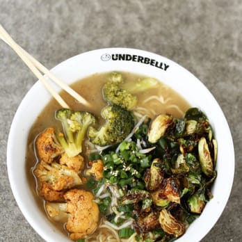 Underbelly - Brussel sprouts and roasted cauliflower Raman! - Bars Near Me - San Diego, California