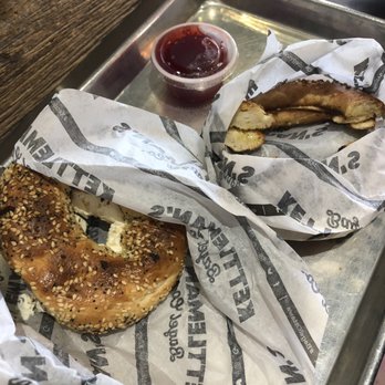 Kettlemans Bagel - Everything bagel with cream cheese and original bagel with butter - Bagels Near Me - Ottawa, Ontario Kettlemans Bagel - Everything bagel with cream cheese and original bagel with butter - Bagels Near Me - Ottawa, Ontario