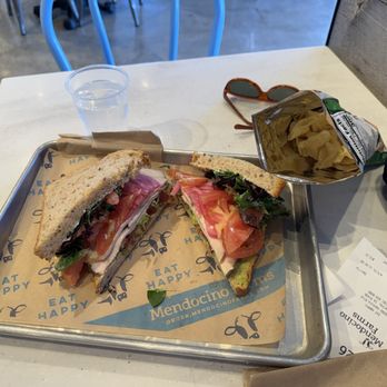Mendocino Farms - The farm club with dill pickle chips - Salad Near Me - Encino, California