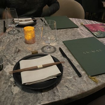 Animae - Table setting - Asian Fusion Near Me - San Diego, California Animae - Table setting - Asian Fusion Near Me - San Diego, California