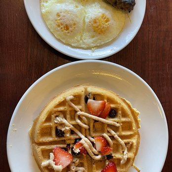 Another Broken Egg Cafe - Mixed Berry Waffle - Breakfast & Brunch Near Me - Beavercreek, Ohio