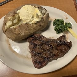 Top Sirloin and Baked Potato with butter