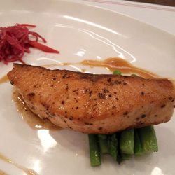 La Mère Poulard - Pan Seared Salmon with Calamansi and Brown Butter with Steam Rice Php480