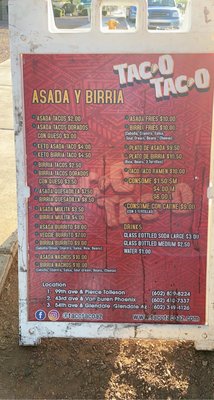 Menu photo 4 Taco Taco Avondale, AZ