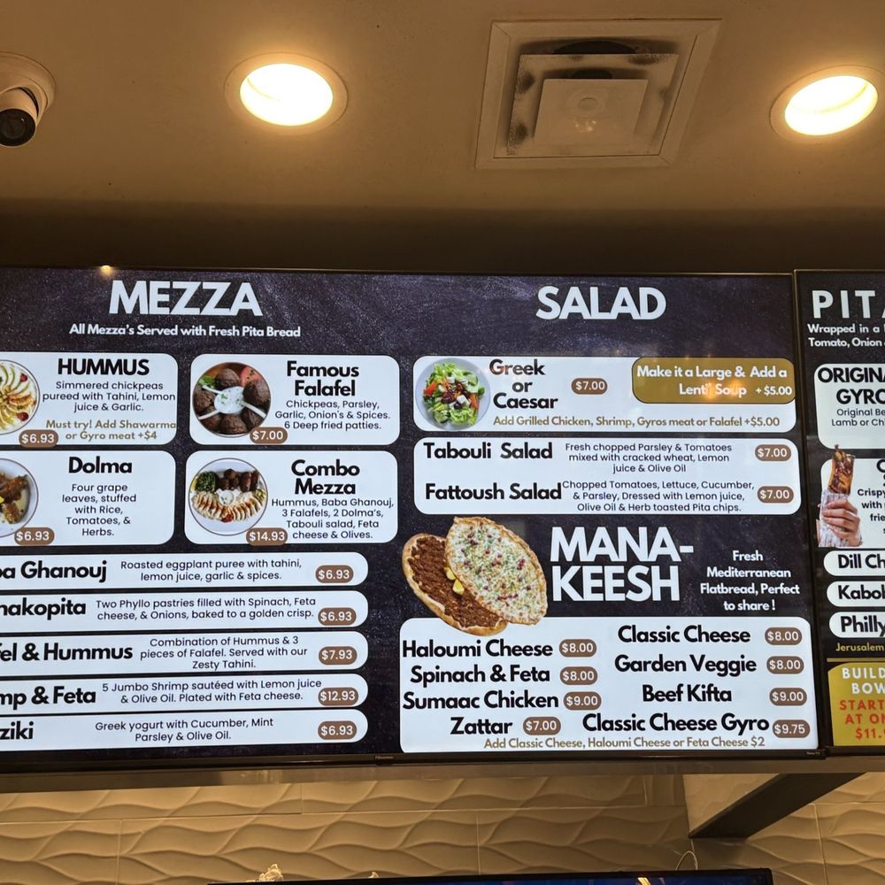 Jerusalem Cafe -Independence - Menu - Mediterranean Near Me - Independence, Missouri