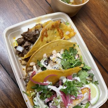 Talkin' Tacos Concord - Taco trio: birria, steak Al pastor, southwest chicken - Tacos Near Me - Concord, North Carolina