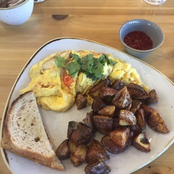 Everly - Soft scrambled eggs with whitefish and roasted potatoes - New American Near Me - Madison, Wisconsin Everly - Soft scrambled eggs with whitefish and roasted potatoes - New American Near Me - Madison, Wisconsin