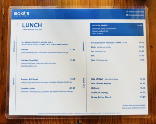 Menu photo 1 Moke’s Bread And Breakfast Honolulu, HI Menu photo 1 Moke’s Bread And Breakfast Honolulu, HI