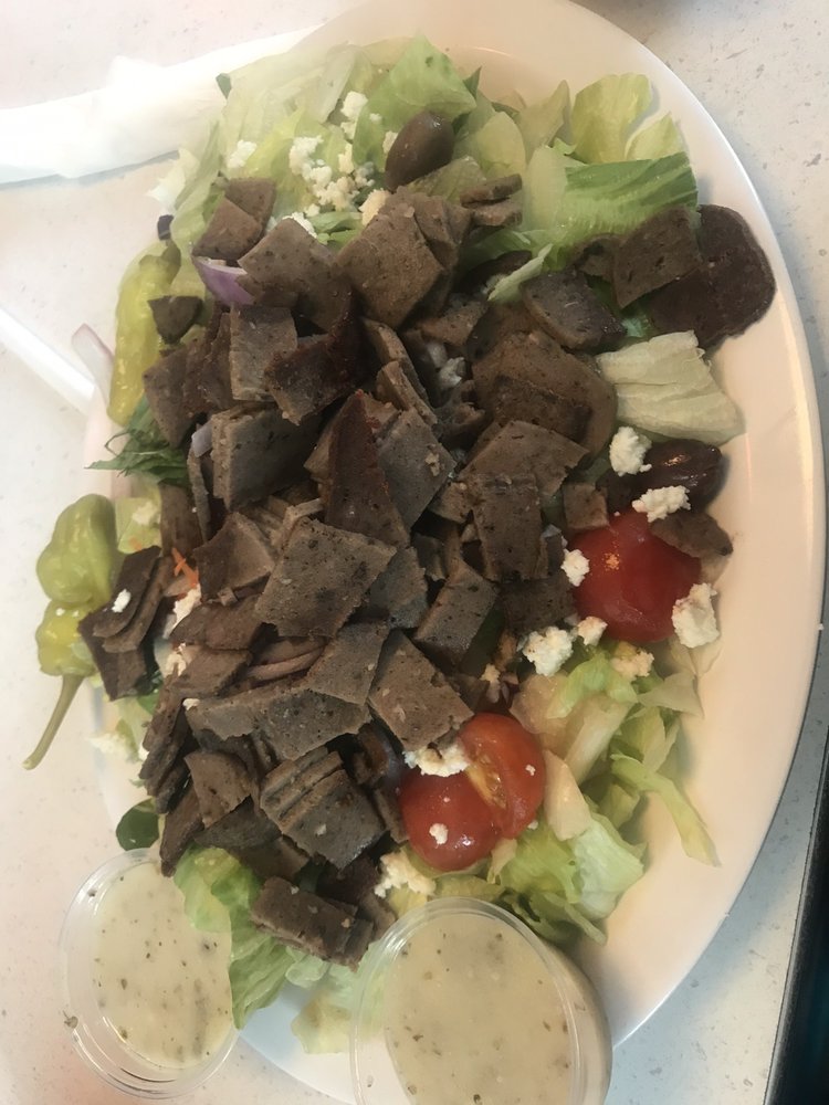 Order Greek Salad food online from Scenic 90 Cafe store, Pensacola on bringmethat.com