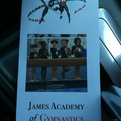 James Academy of Gymnastics - Front of brochure
