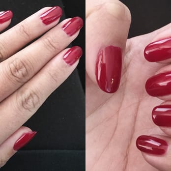 5 star nails - Deep Scarlet gel manicure $25 (includes the $5 for removal of my previous manicure) - Nail Salons Near Me - Menifee, California