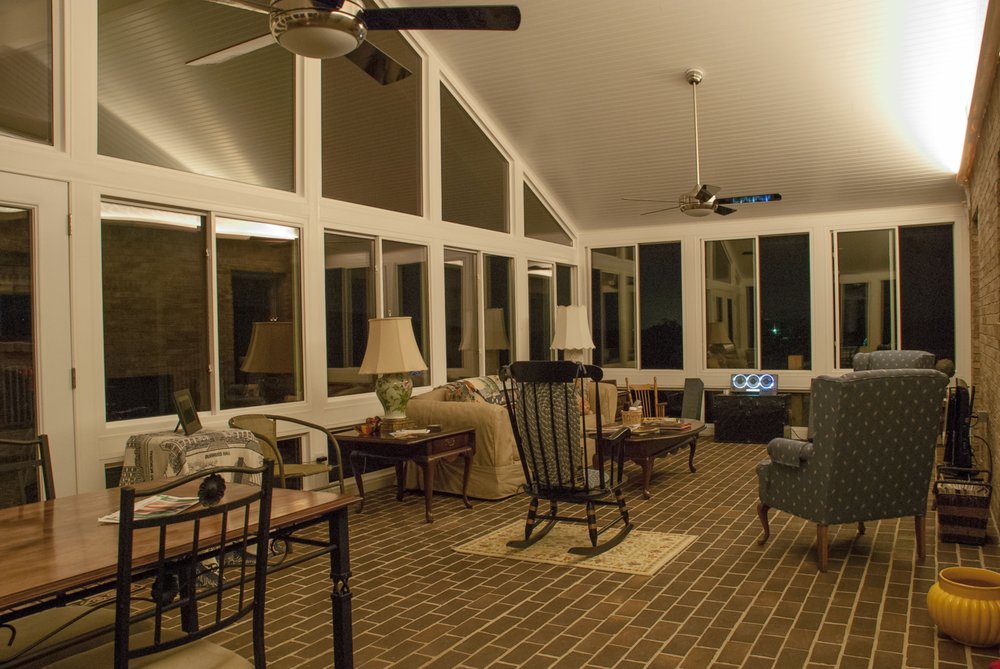 Slide of White Aluminum & Windows