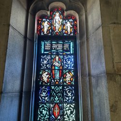 Church Street United Methodist Church - A stained glass window commemorating Charles Barber as the Church Street Church architect.