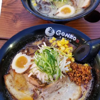 GONZO! - Miso (top) and gonzo red (bottom) - Ramen Near Me - Carlsbad, California GONZO! - Miso (top) and gonzo red (bottom) - Ramen Near Me - Carlsbad, California