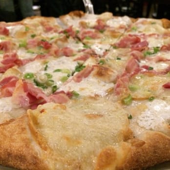 Juliana's - No. 1: mozzarella, pancetta, truffle oil, scallions - Pizza Near Me - Brooklyn, New York Juliana's - No. 1: mozzarella, pancetta, truffle oil, scallions - Pizza Near Me - Brooklyn, New York