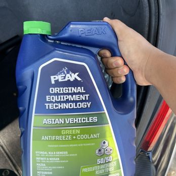 AutoZone Auto Parts - PEAK Original Equipment Technology Asian Vehicles Antifreeze + Coolant (green color fluid) - Auto Parts & Supplies Near Me - Cypress, California AutoZone Auto Parts - PEAK Original Equipment Technology Asian Vehicles Antifreeze + Coolant (green color fluid) - Auto Parts & Supplies Near Me - Cypress, California