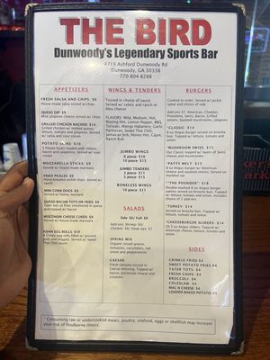 Menu photo 1 The Bird Dunwoody, GA