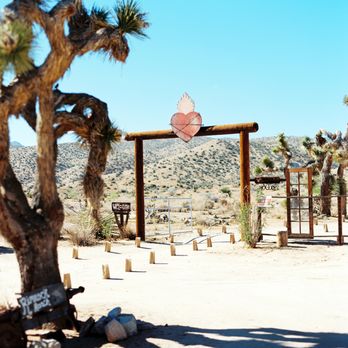 Rimrock Ranch - Entrance to the ranch (faralitos we put out for our wedding). - Hotels Near Me - Pioneertown, California Rimrock Ranch - Entrance to the ranch (faralitos we put out for our wedding). - Hotels Near Me - Pioneertown, California