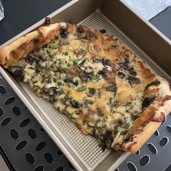 Cheese Board Pizza - Half Pizza (forgive the fact that we didn't have a baking sheet) - Pizza Near Me - Berkeley, California Cheese Board Pizza - Half Pizza (forgive the fact that we didn't have a baking sheet) - Pizza Near Me - Berkeley, California