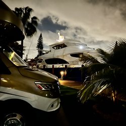 Yacht Haven Park & Marina - View at night from our spot.