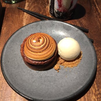 Kyu - S'mores cake with banana bourbon ice cream - Asian Fusion Near Me - Miami, Florida
