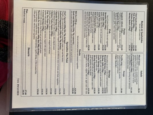 Menu photo 4 The Point Puerto Peñasco, SON Menu photo 4 The Point Puerto Peñasco, SON