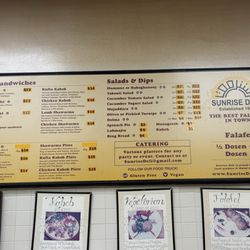 Sunrise Deli - Menu