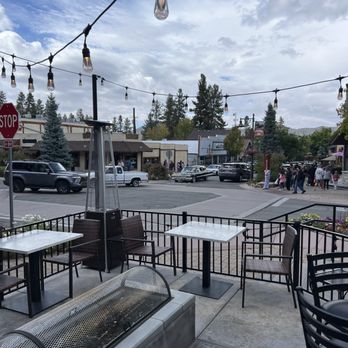 La Pergola Trattoria - View of the hustle and bustle of Pine Knot and Village. - Italian Near Me - Big Bear Lake, California La Pergola Trattoria - View of the hustle and bustle of Pine Knot and Village. - Italian Near Me - Big Bear Lake, California
