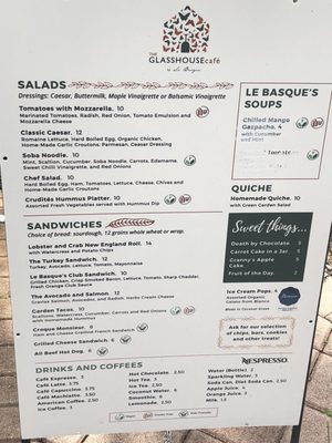 Menu photo 2 The Glasshouse Café Miami, FL Menu photo 2 The Glasshouse Café Miami, FL