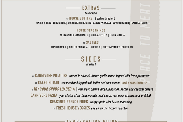 Menu photo 7 Carnivore St. Louis, MO