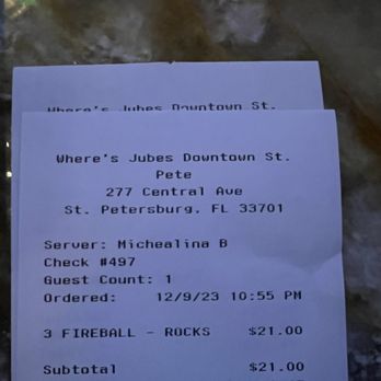 Where’s Jubes - Pubs Near Me - St. Petersburg, Florida