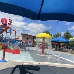 Kids splash pad area