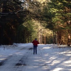Sinnemahoning State Park - Hubby cross country skiing at Sinnemahoning State Park