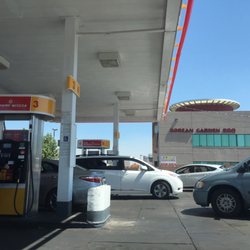 Shell Gas Station - One stall each lane.....